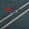 Solid Necklace Curb Chains Link Men Choker Stainless Steel Male Female Accessories