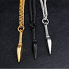 Spear Pendant Necklace Men Arrow Head Pendant 3 Color Trendy Chain Necklace For Men Jewelry Gift Kolye Bijoux