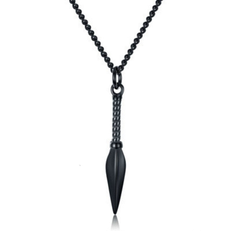 Spear Pendant Necklace Men Arrow Head Pendant 3 Color Trendy Chain Necklace For Men Jewelry Gift Kolye Bijoux