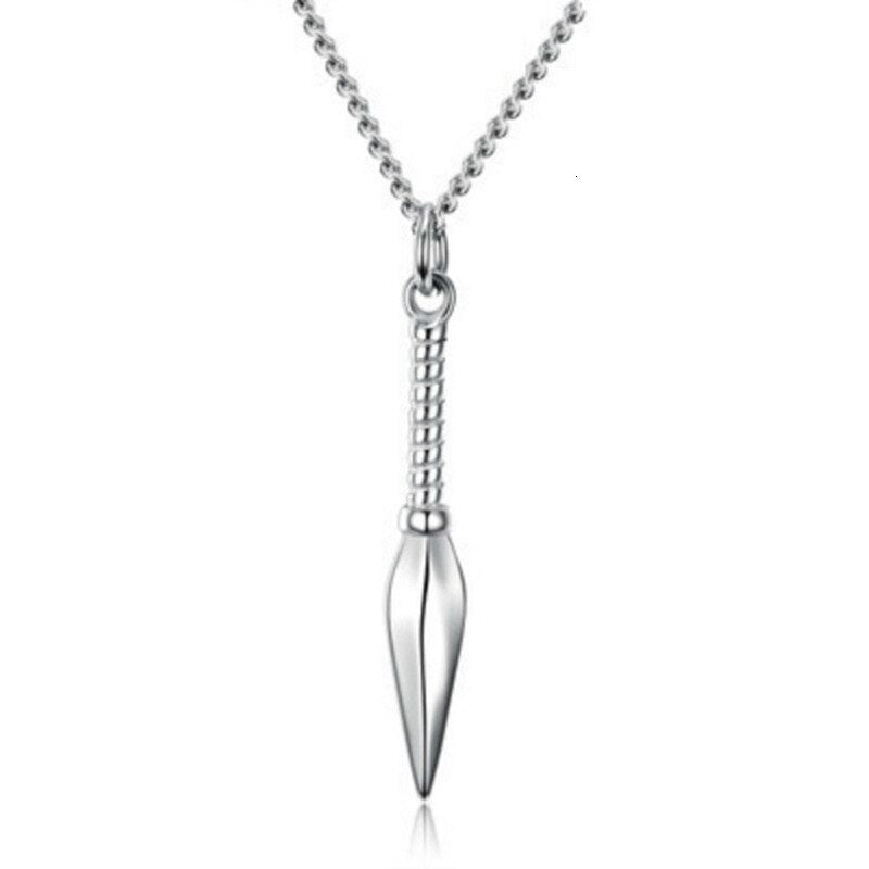 Spear Pendant Necklace Men Arrow Head Pendant 3 Color Trendy Chain Necklace For Men Jewelry Gift Kolye Bijoux