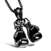 Sport Fitness Jewelry Double Boxing Glove Pendant Necklace Chic Men Hiphop Chain Necklace Cool Male Jewellery