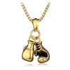 Sport Fitness Jewelry Double Boxing Glove Pendant Necklace Chic Men Hiphop Chain Necklace Cool Male Jewellery