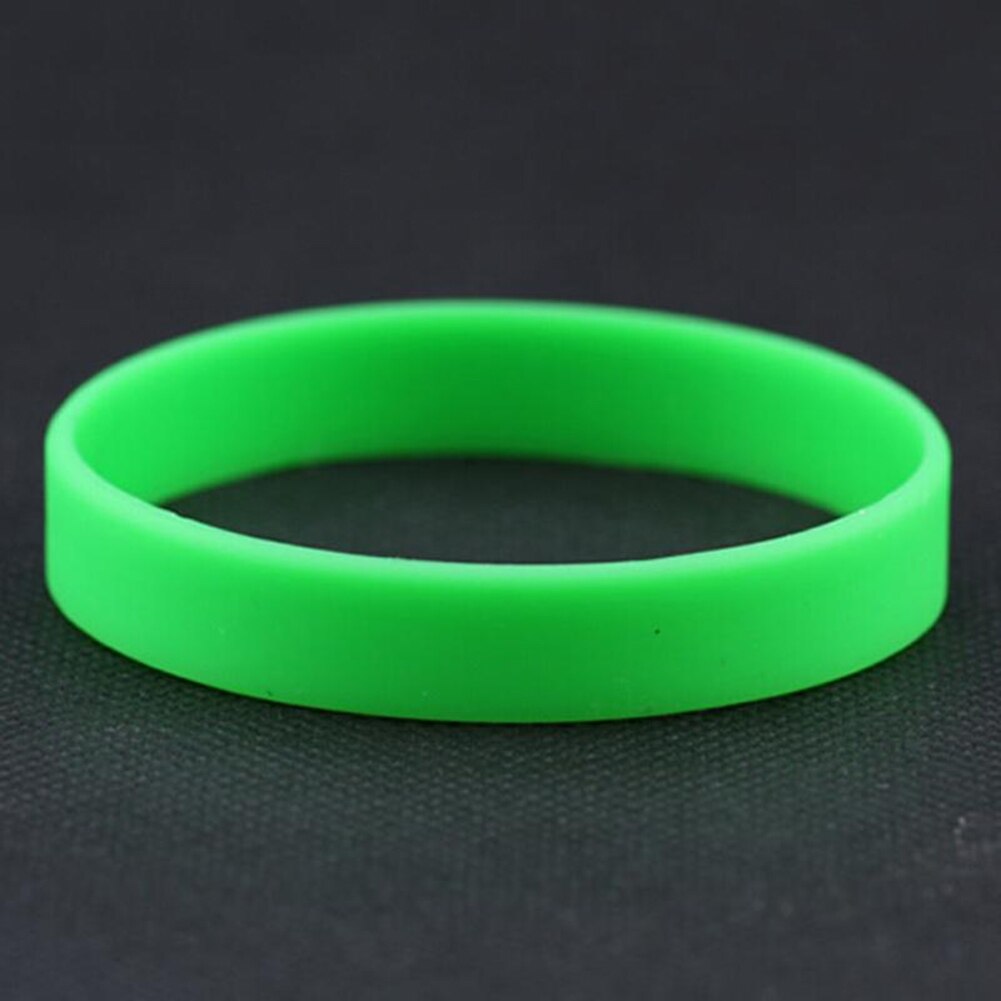 Sports Fitness Silicone Rubber Elasticity Wristband Cuff Bracelet Basketball Sports Wrist Band 12 Colors