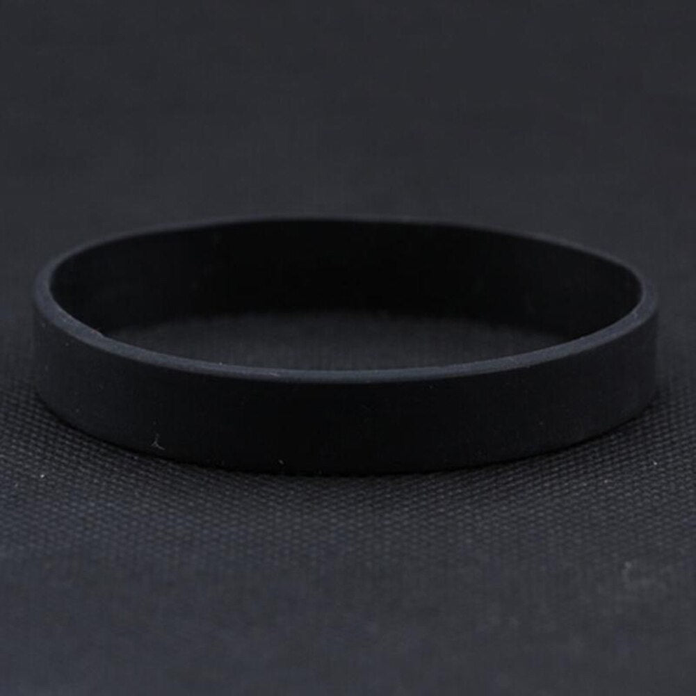 Sports Fitness Silicone Rubber Elasticity Wristband Cuff Bracelet Basketball Sports Wrist Band 12 Colors