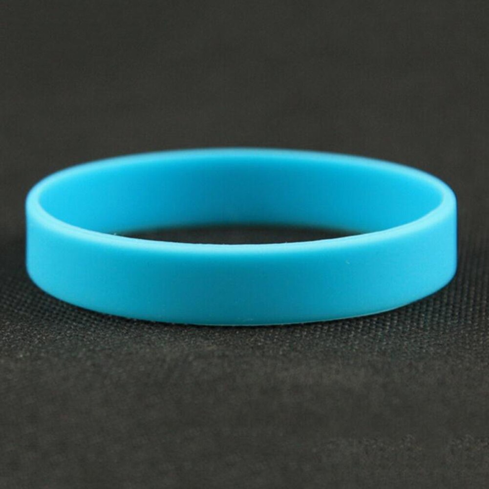 Sports Fitness Silicone Rubber Elasticity Wristband Cuff Bracelet Basketball Sports Wrist Band 12 Colors