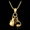 Sporty Boxing Gloves Male Jewelry Pendant Necklace Personality Zinc Alloy Link Chain Pair Boxing Glove Charm Accessories