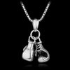 Sporty Boxing Gloves Male Jewelry Pendant Necklace Personality Zinc Alloy Link Chain Pair Boxing Glove Charm Accessories