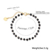 Stainless Steel Bracelets For Women Black Crystal Beads Bracelet Gold Color Link Chain Bracelet Pulseras Mujer Moda 2022
