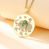 Stainless Steel Chain Copper Gold Plated Animal Bee Snake Butterfly Elephant Pendant Necklace For Women CZ Jewelry