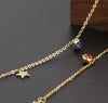 Stainless Steel Five Star Choker Necklace For Women Colorful Zircon Crystal Pendant Necklace Charms Collier Jewelry Gift