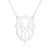 Stainless Steel Lion Necklace For Girl Kids Origami Animal Head Choker Necklaces Metal Jewelry Collars Dropship