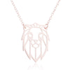 Stainless Steel Lion Necklace For Girl Kids Origami Animal Head Choker Necklaces Metal Jewelry Collars Dropship