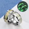 Stainless Steel Luminous Finger Ring For Women Men Glowing In Dark Heart Couple Wedding Bands Jewelry Gift Accessories