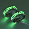 Stainless Steel Luminous Finger Ring For Women Men Glowing In Dark Heart Couple Wedding Bands Jewelry Gift Accessories