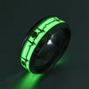 Stainless Steel Luminous Finger Ring For Women Men Glowing In Dark Heart Couple Wedding Bands Jewelry Gift Accessories