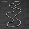 Stainless Steel Necklace Mens Silver Color High Quality Chain Box Chain Jewelry Gift
