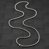Stainless Steel Necklace Mens Silver Color High Quality Chain Box Chain Jewelry Gift