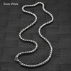 Stainless Steel Necklace Mens Silver Color High Quality Chain Box Chain Jewelry Gift