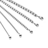 Stainless Steel Necklace Mens Silver Color High Quality Chain Box Chain Jewelry Gift