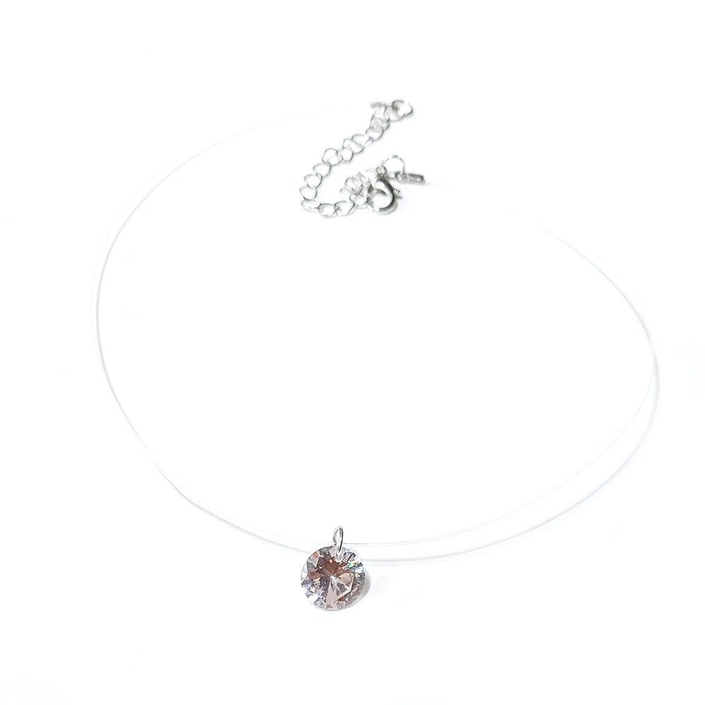 Star Round Bar Heart Choker Necklace for Women Necklace Pendant on neck Chocker Necklace Jewelry Wedding Bride Gift