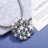 Star of David Charm Necklace Shield  Rounded Pendant With crystal Necklace Choker Charm Black Leather Cord Jewelry 2022