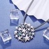 Star of David Charm Necklace Shield  Rounded Pendant With crystal Necklace Choker Charm Black Leather Cord Jewelry 2022