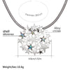 Star of David Charm Necklace Shield  Rounded Pendant With crystal Necklace Choker Charm Black Leather Cord Jewelry 2022