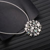 Star of David Charm Necklace Shield  Rounded Pendant With crystal Necklace Choker Charm Black Leather Cord Jewelry 2022