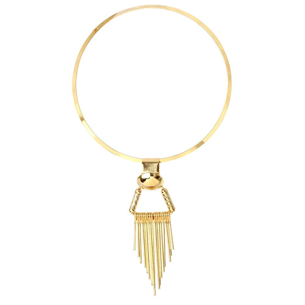 Statement Tassel Necklace Choker Gold/Silver Color Chain Necklace Lady Party Jewelry 2021 Women Accessories