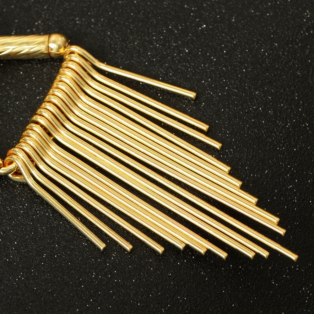 Statement Tassel Necklace Choker Gold/Silver Color Chain Necklace Lady Party Jewelry 2021 Women Accessories