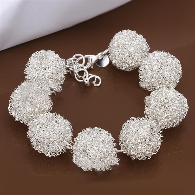 Fashion Sterling 925 Silver Hot Bracelet Jewelry for Young Girls Eight Balls Make Up Trendy Hyperbole Ornament Europe America