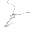 Fashion Sterling Silver Korean Couple Necklace Simple Solid 925 Silver Pendant Silver Chain for Women Charming Lady Jewelry Gift