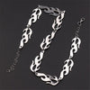 Streetwear Flame Unisex Choker Necklace Punk Style Pendant Necklace Rock Chain Rapper Jewelry Accessories