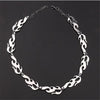Streetwear Flame Unisex Choker Necklace Punk Style Pendant Necklace Rock Chain Rapper Jewelry Accessories