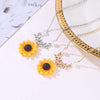 Sunflower Leaf Flower Pendant Necklace Charm Choker Necklaces for Women Jewelry Free