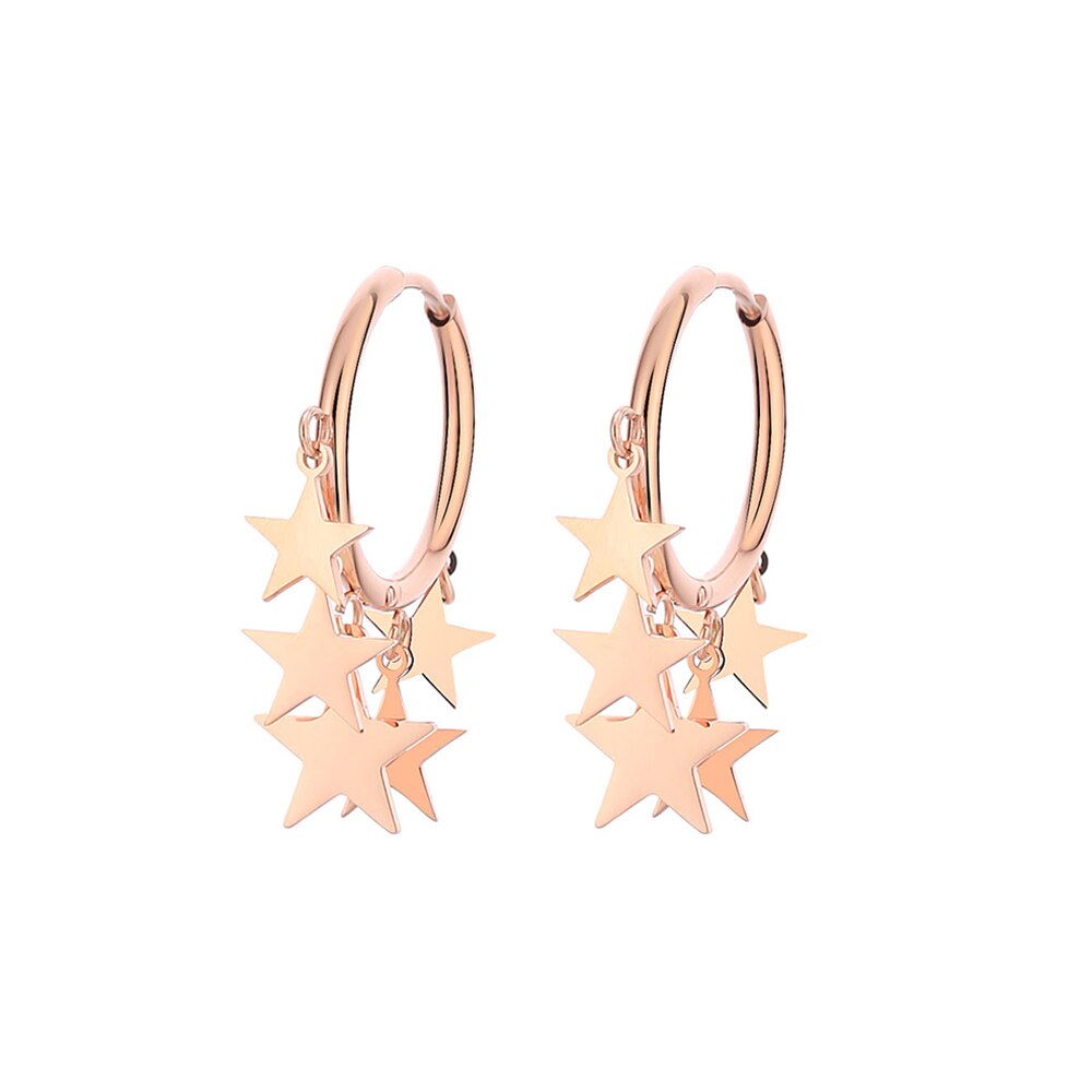 Tassel Stars Hoop Earrings  Multi Charm Copper Hook Earrings For Women  Brand Designer Jewelry 2022