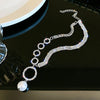 Temperament Shiny Clavicle Chain Female European and American Chain Around the Neck Round Small Pendant Prom Accessories