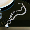 Temperament Shiny Pearl Necklace Women's European and American Neck Chain Round Small Pendant Ball Accessories Necklaces