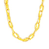 Thick Bead Metal Thick Chain Choker Necklace for Women Twist Gold Color Short Colorful Bead Collar Party Jewelry