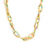 Thick Bead Metal Thick Chain Choker Necklace for Women Twist Gold Color Short Colorful Bead Collar Party Jewelry