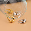 Thick Hoop Earrings For Women 925 Stamp Silver Color  Jewelry Christmas