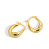 Thick Hoop Earrings For Women 925 Stamp Silver Color  Jewelry Christmas