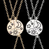 Three-Piece Set Star Moon Sun Personality Pendant Necklace Men And Women Alloy Clavicle Chain Jewelry Gift