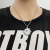 Titanium Steel Smiley Face Star Evil Face Pendant Couple Men Women Necklace Hip Hop Long Snake Chain Gift Jewelry Goth