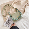 Transparent PVC Crossbody Bag Women PU Acrylic Chain Ladies Shoulder Messenger Flap Handbags