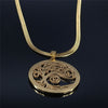 Tree of Life Crystal Stainless Steel Neckless Chain Women Gold Color Choker Necklaces Jewelry colier femme N19S02