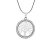 Tree of Life Pendant Necklace For Woman Clear Crystal Round Pendant Silverly/Gold Color Chain Necklac Jewelry Gifts 2022