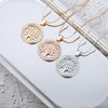 Tree of Life Pendant Necklace For Woman Clear Crystal Round Pendant Silverly/Gold Color Chain Necklac Jewelry Gifts 2022