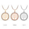Tree of Life Pendant Necklace For Woman Clear Crystal Round Pendant Silverly/Gold Color Chain Necklac Jewelry Gifts 2022