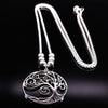 Tree of Life Stainless Steel Necklace Silver Color Big Necklace for Women Jewelry bisuteria mujer N18071